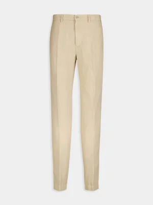 Neutral Linen Tailored Pants Bottoms Mens - cheap mens shorts online