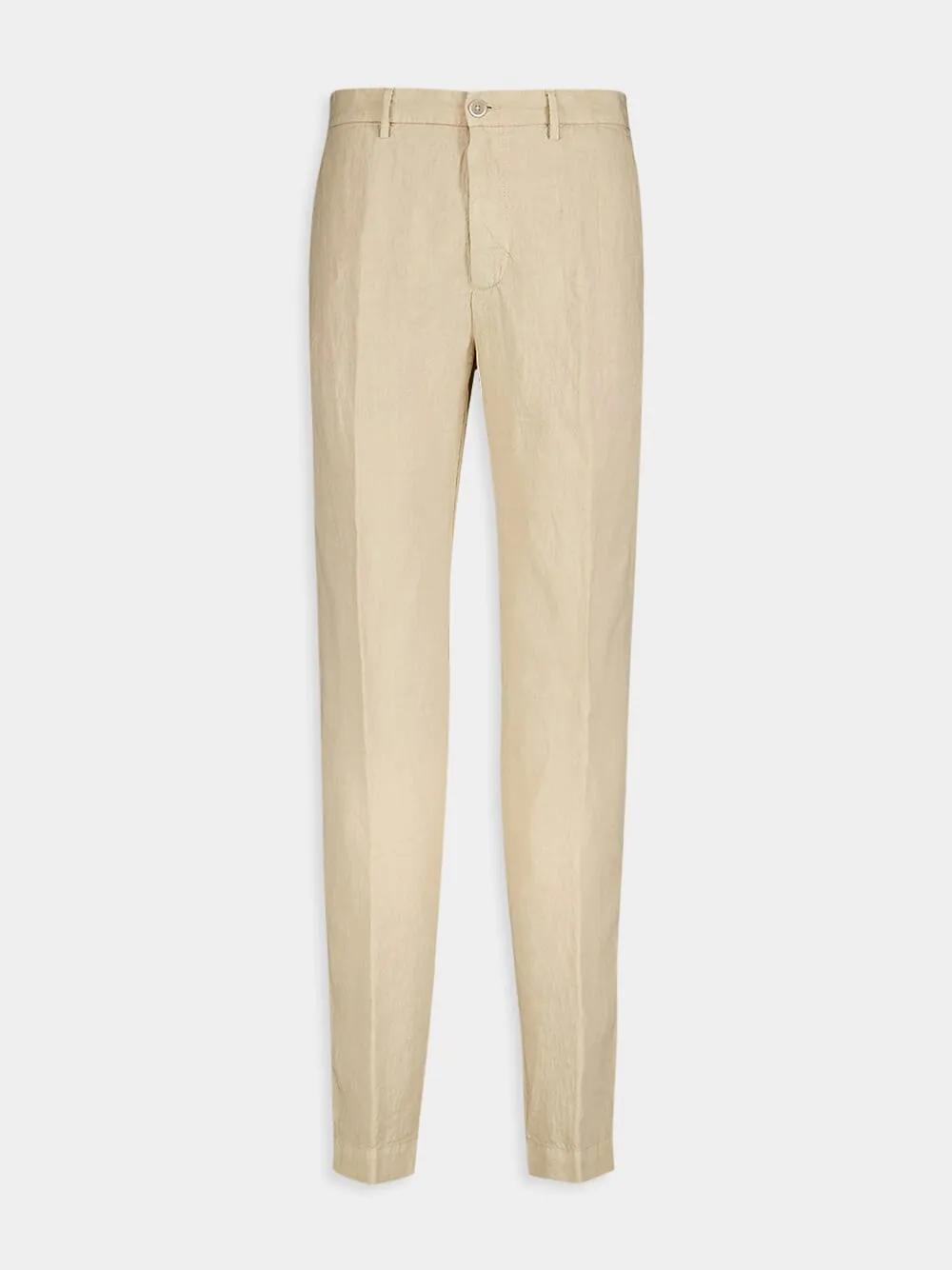 Neutral Linen Tailored Pants Bottoms Mens - cheap mens shorts online