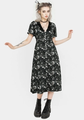 Nightbloom Button Up Midi Dress Dresses Womens - beach dresses cheap