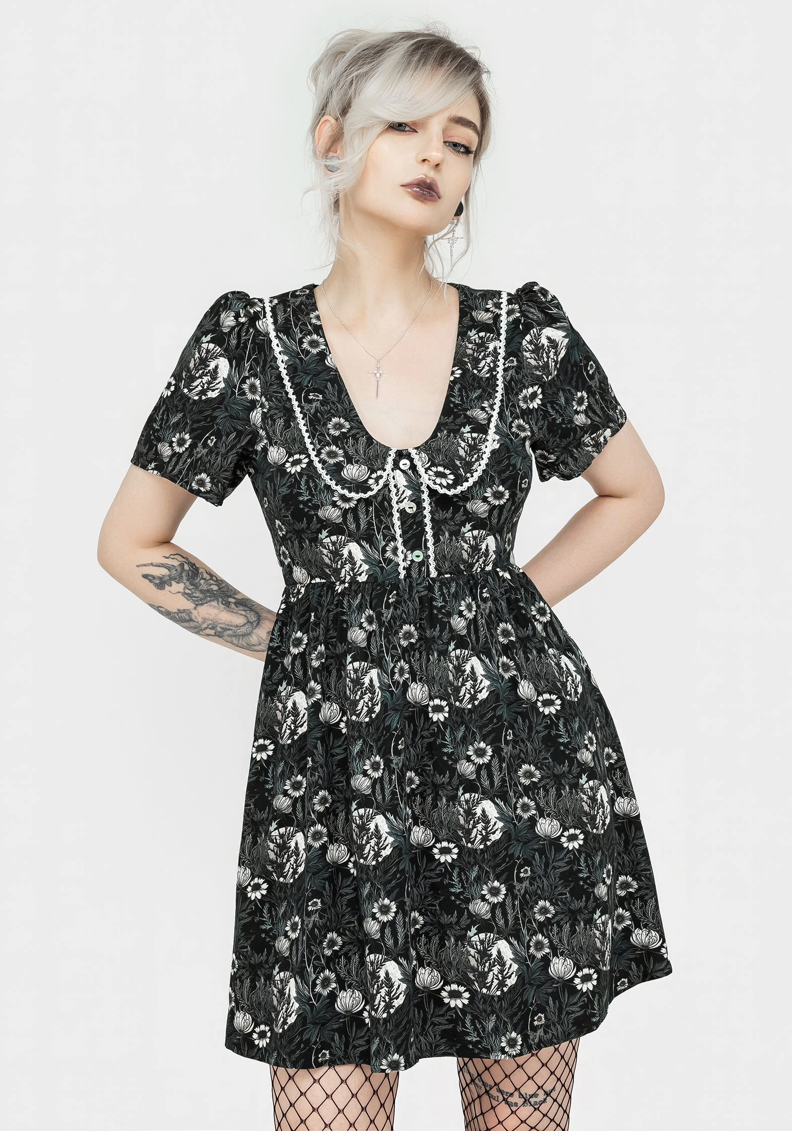 Nightbloom Collared Mini Dress