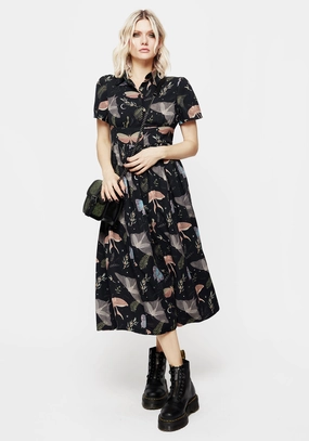Nightmoth Midi Shirt Dress Dresses Womens - wedding guest outfits