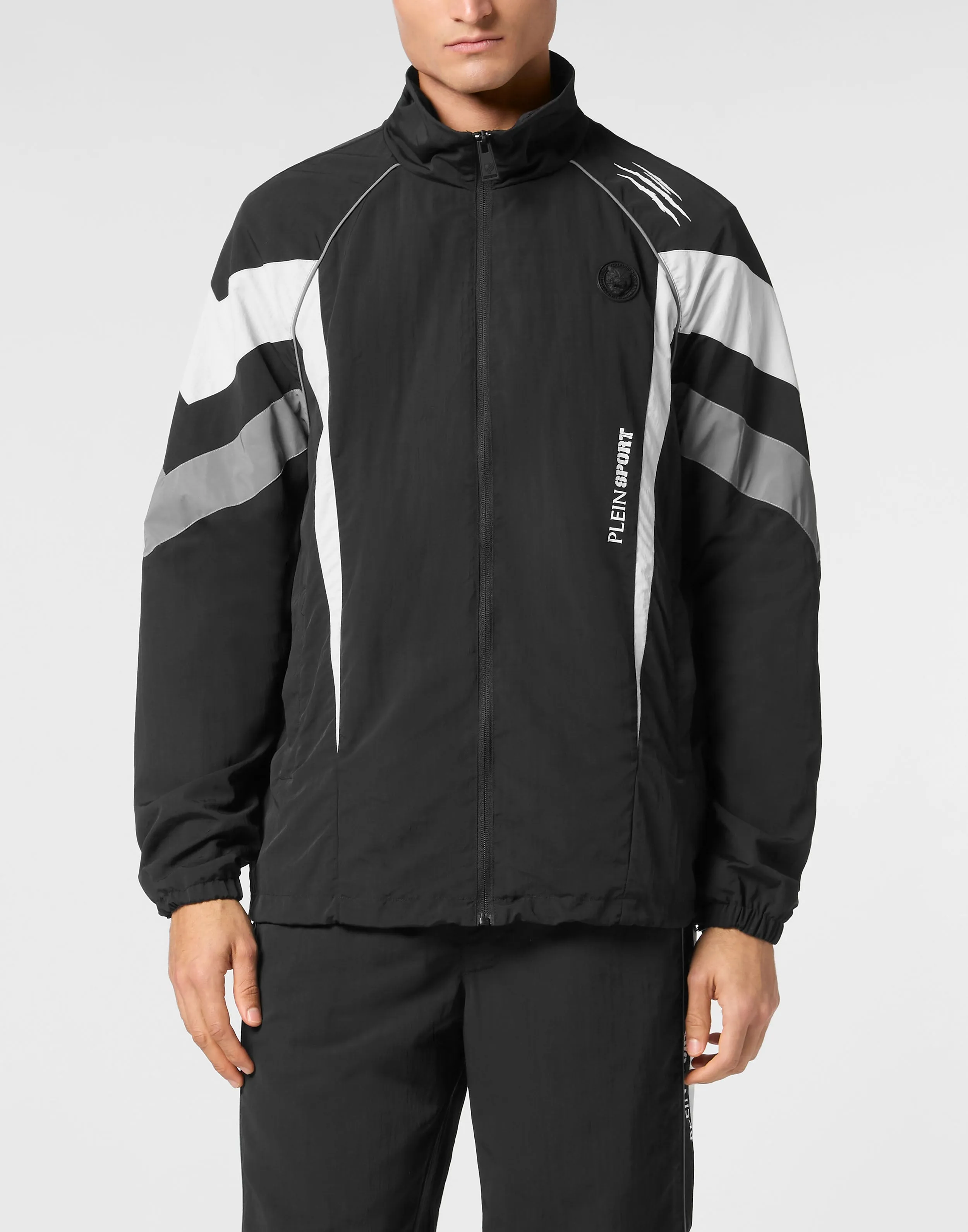 Nylon Jogging Bomber Jacket LS Scratch