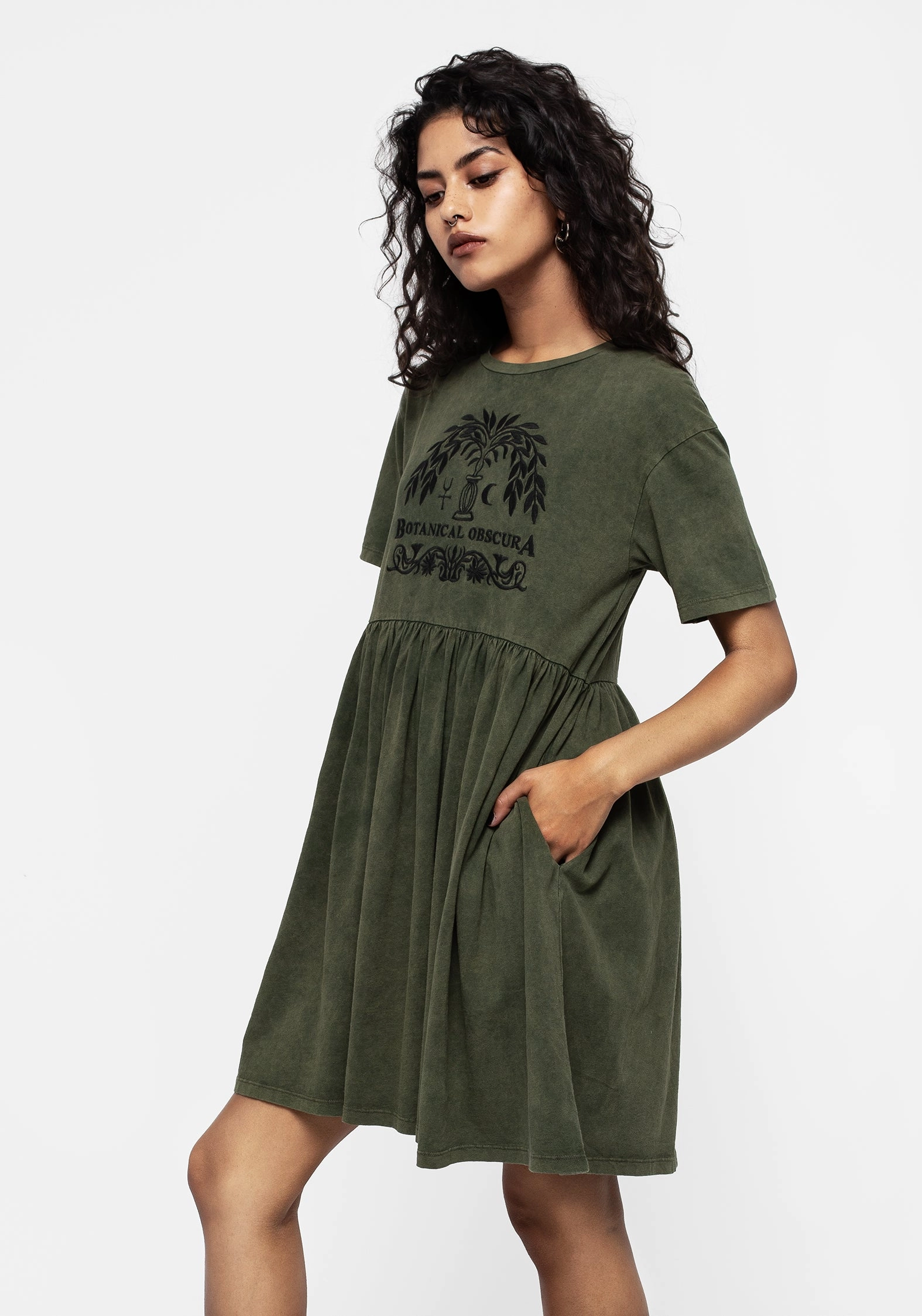 Obscura Graphic Print Mini Skater Dress Dresses Womens - wedding guest outfits