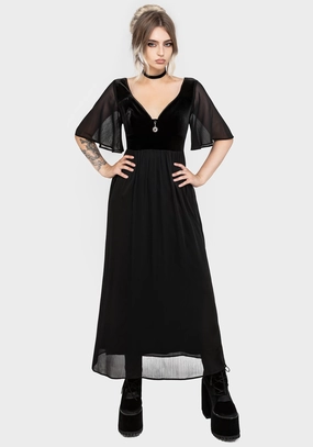 Oculist Chiffon Maxi Dress Dresses Womens - beach dresses cheap