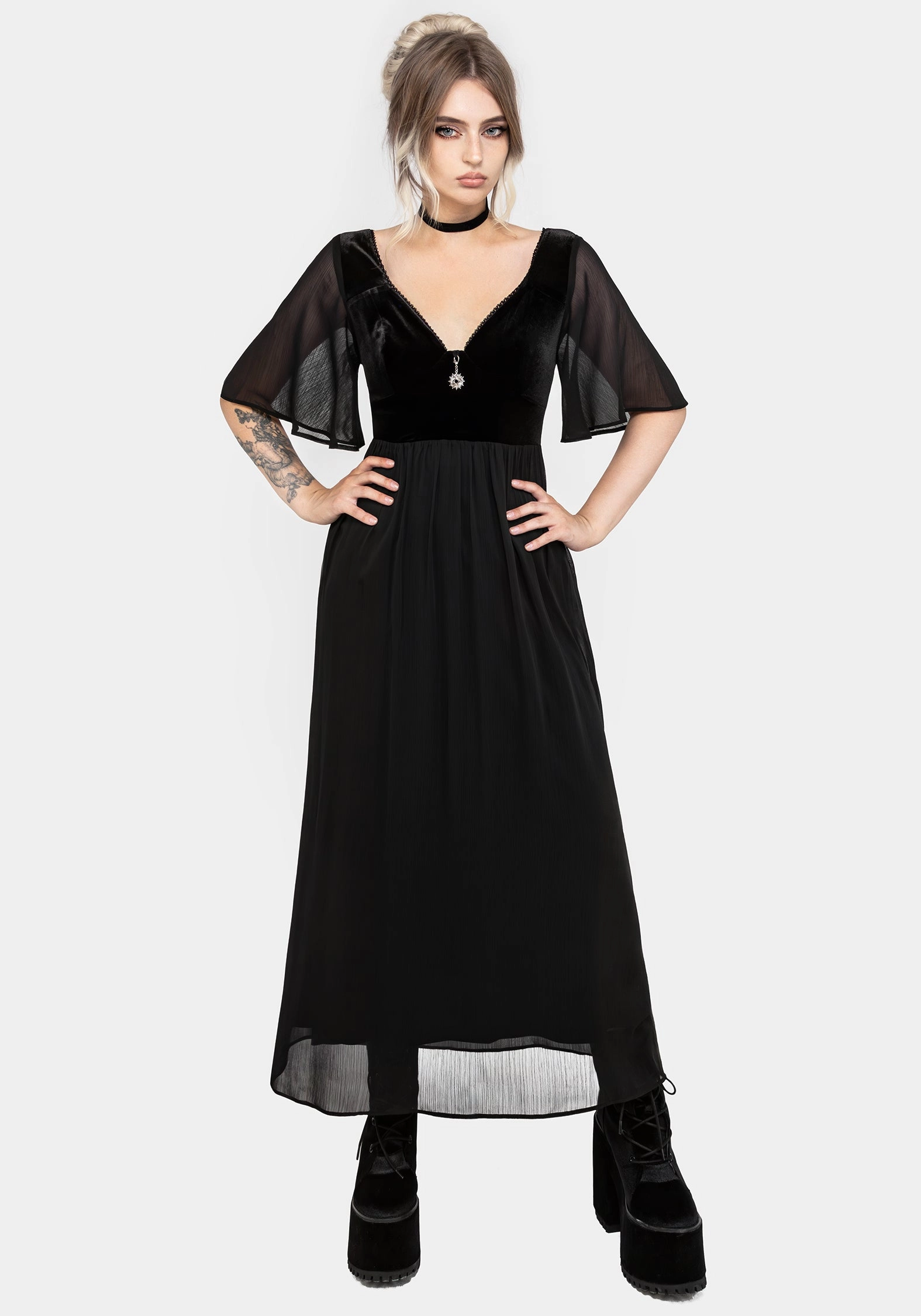 Oculist Chiffon Maxi Dress Dresses Womens - beach dresses cheap