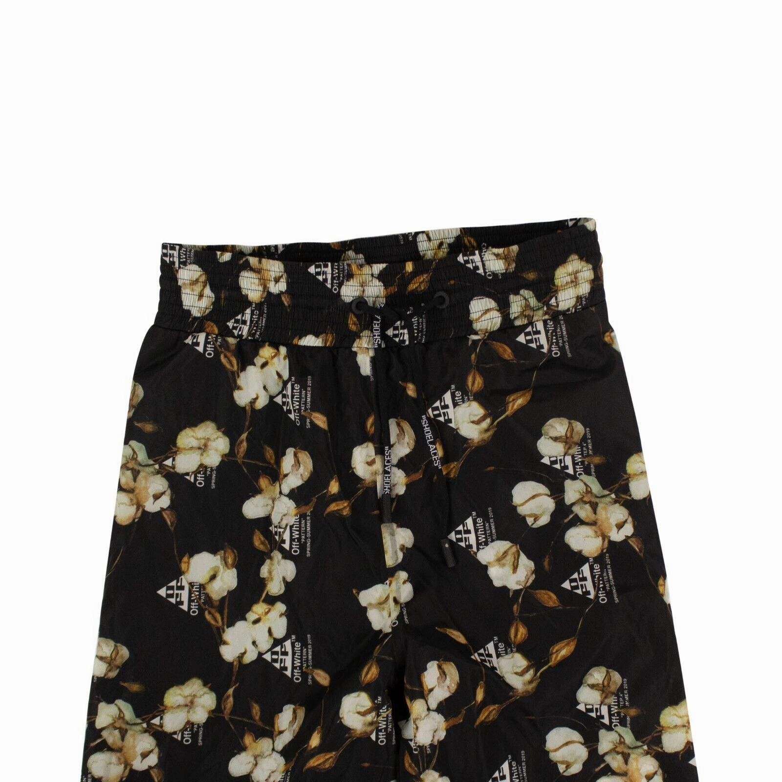 OFF-WHITE C/O VIRGIL ABLOH Black Floral Design Jogger Pants