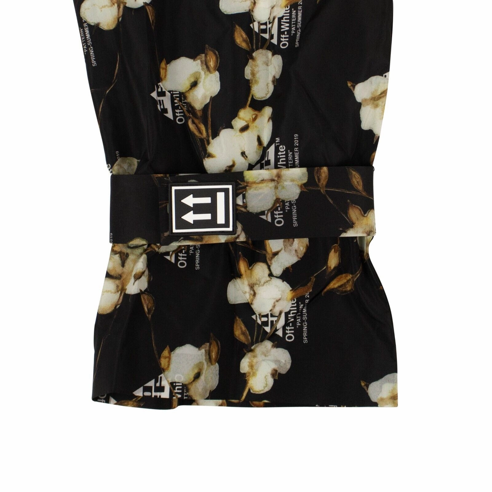 OFF-WHITE C/O VIRGIL ABLOH Black Floral Design Jogger Pants