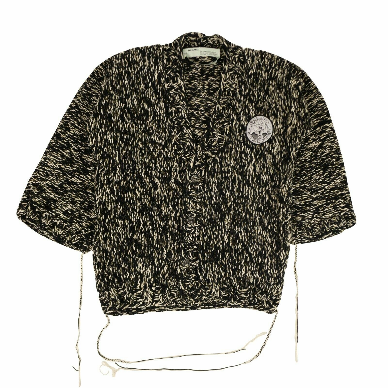 Off White C/O Virgil Abloh Rope Knit Cardigan - Red/Multicolor winter sweaters outlet
