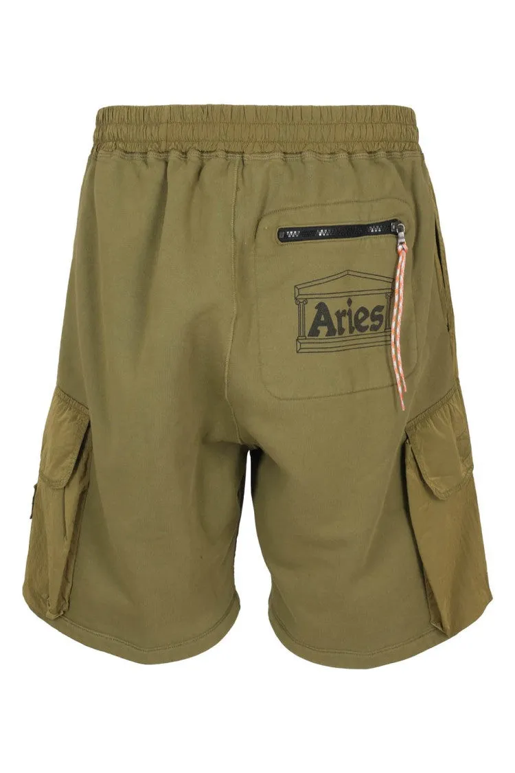 Olive Green  Nylon Hybrid Sweashort