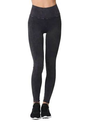 One By One Legging In Black Wash Activewear Womens - yoga pants clearance