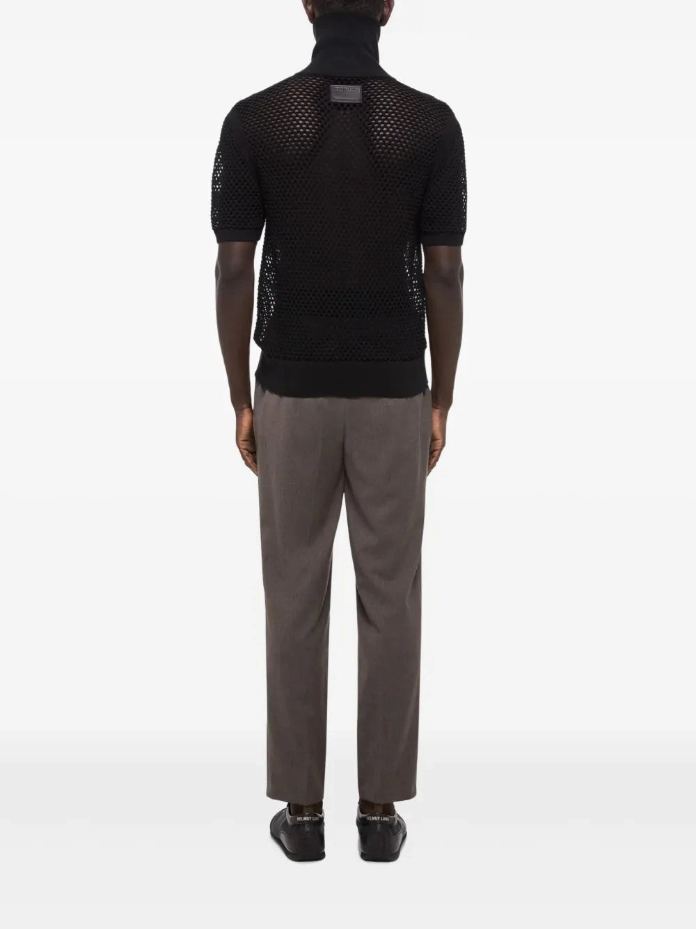Open-Knit Polo Shirt