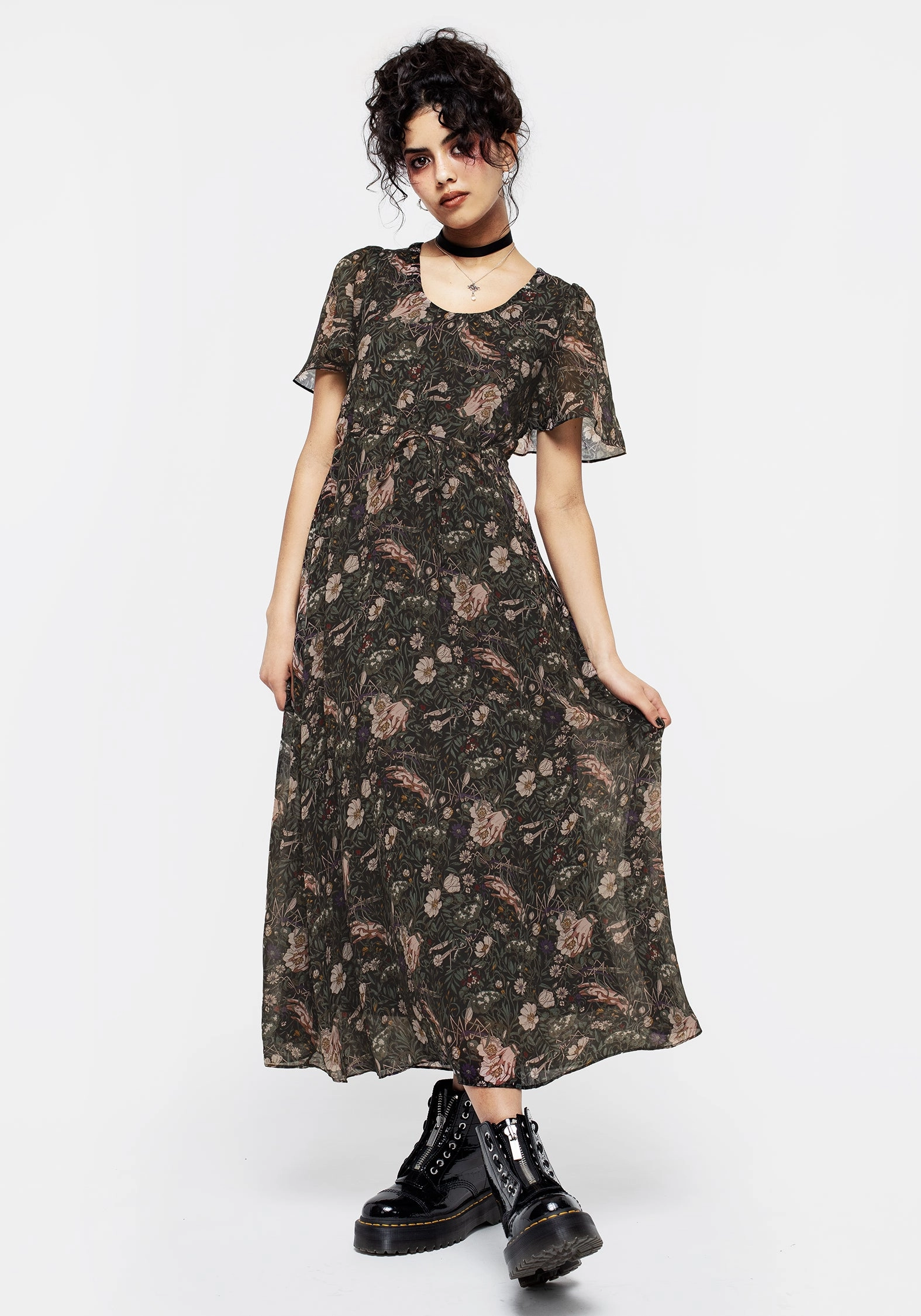 Ophelia Chiffon Midaxi Dress Dresses Womens - beach dresses cheap