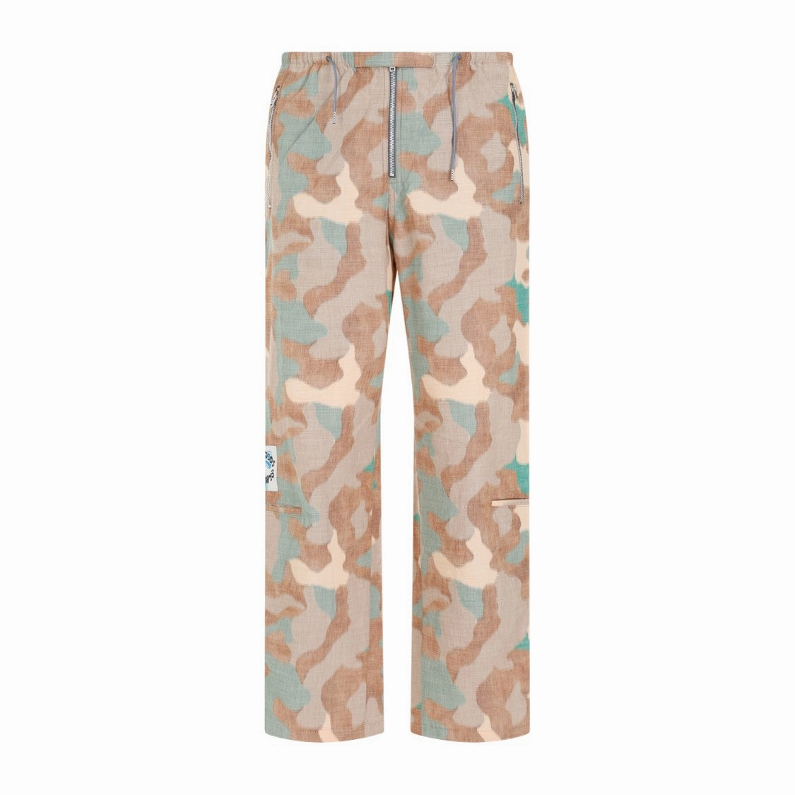 Orange Green Cotton Pants