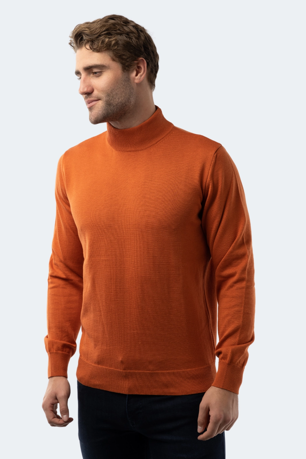 Orange Mockneck Sweater designer sweaters outlet