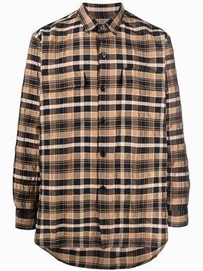 Organic-Cotton Checked Shirt mens polos clearance