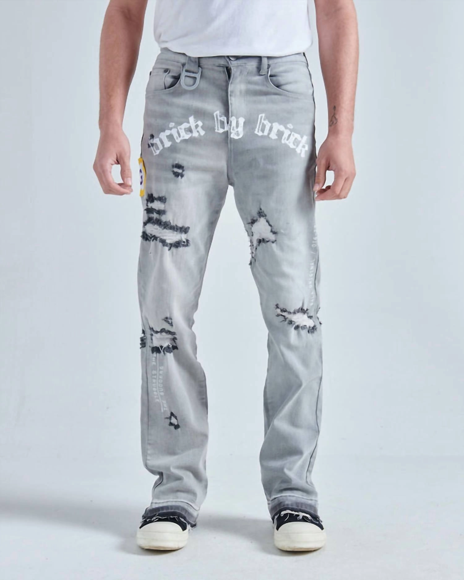 Original Brick By Brick Stack Denim In Black Haze