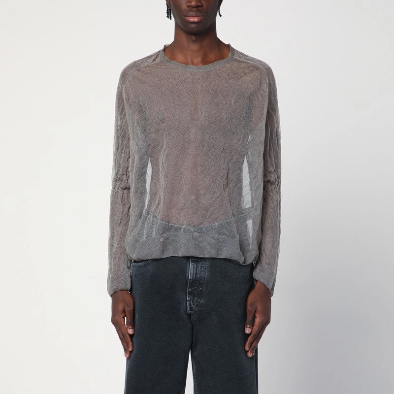 Our Legacy Men's Semi-clear Sweater In Silk Blend cashmere sweaters sale