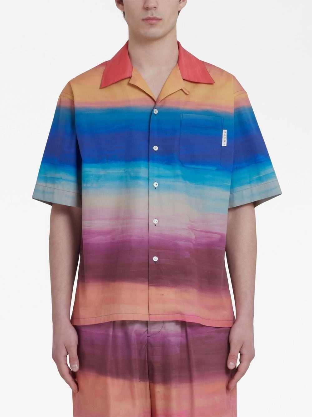 Painterly-Print Cotton Shirt