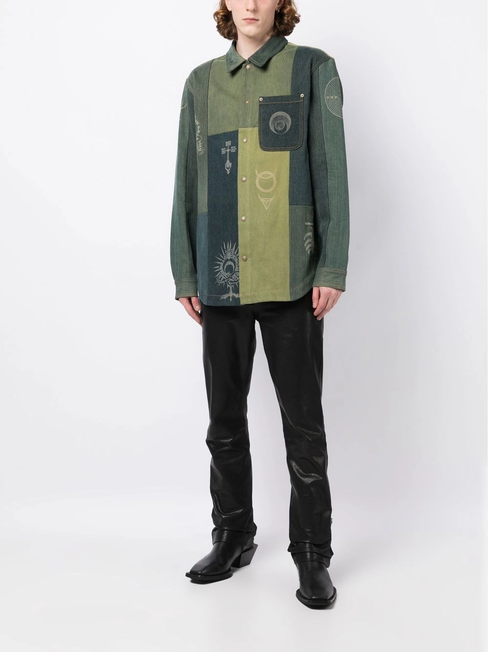 Panelled Denim Shirt