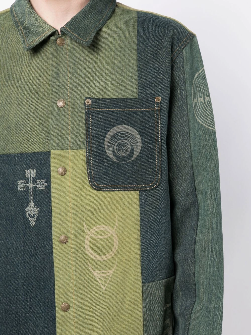 Panelled Denim Shirt