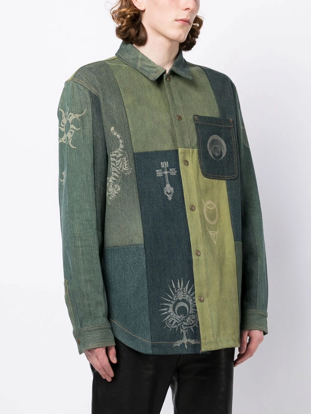 Panelled Denim Shirt