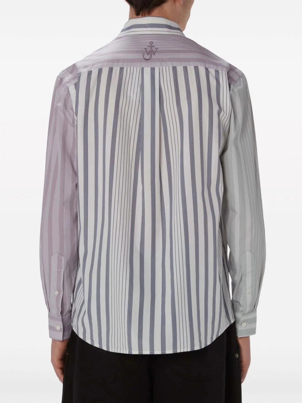 Panelled Stripe-Print Shirt