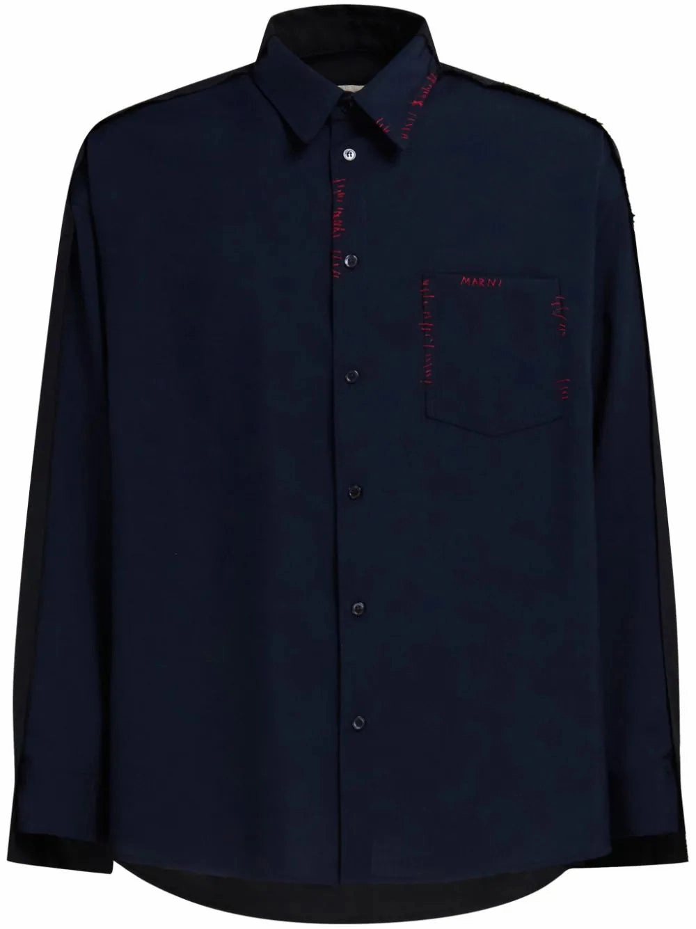 Panelled Virgin-Wool Shirt mens polos clearance