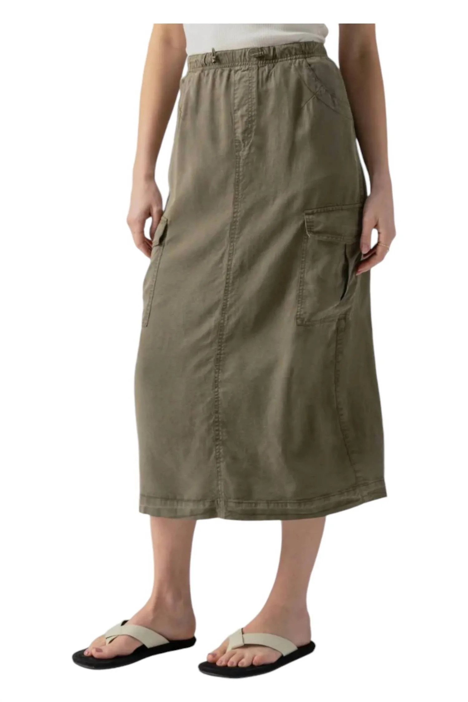 Parachute Skirt In Burnt Olive