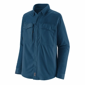 Patagonia L/S Early Rise Snap Shirt Lagom Blue mens tank tops best deals