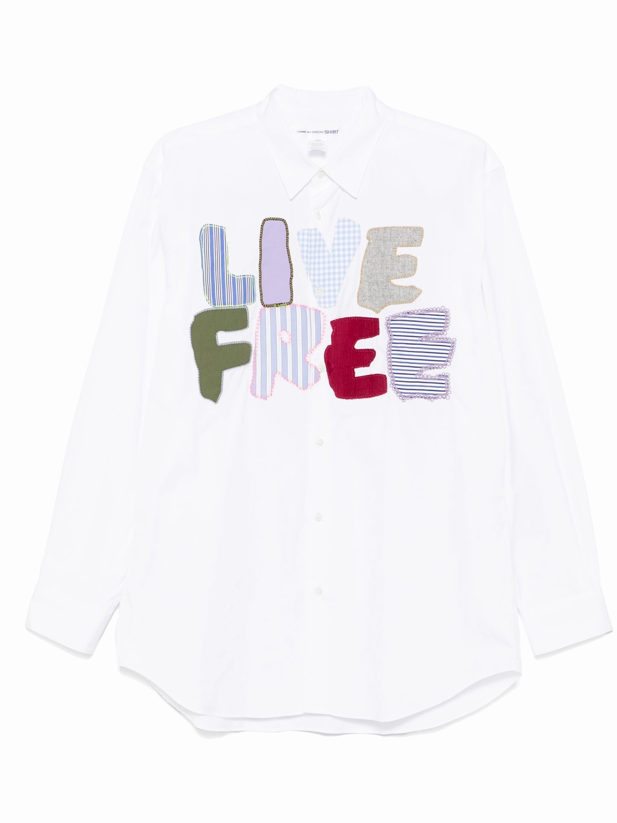 Patch-Lettering Shirt mens polos clearance