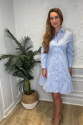 Patty Kim Capri Dress - Blue/White Stripe summer dresses best deals