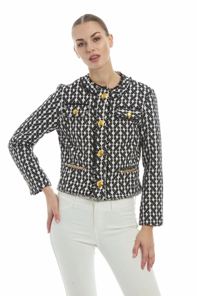 Patty Kim Coco Jacket - Black/Cream Tweed cheap womens dresses