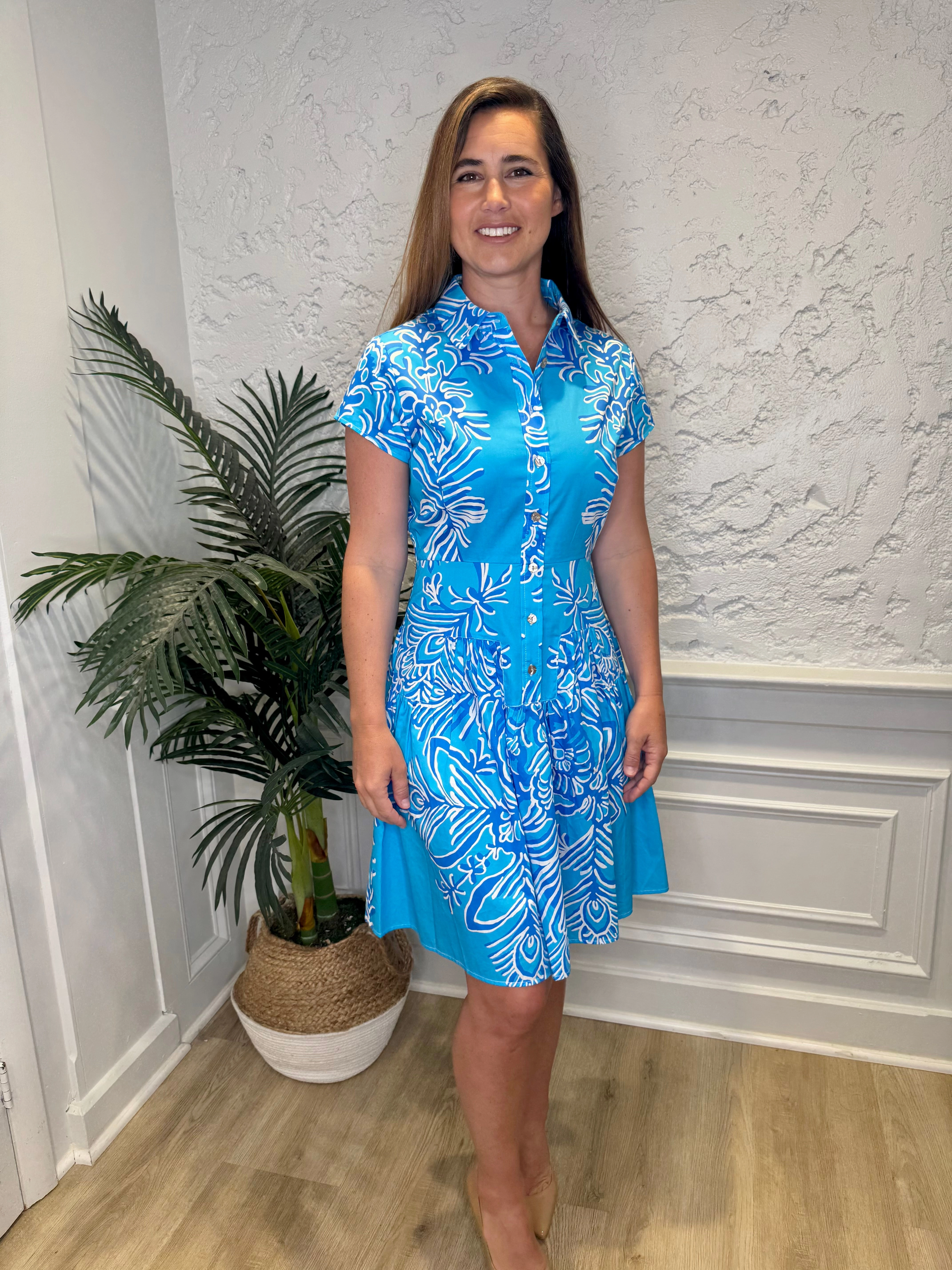 Patty Kim Colette Dress - Aqua Rococo