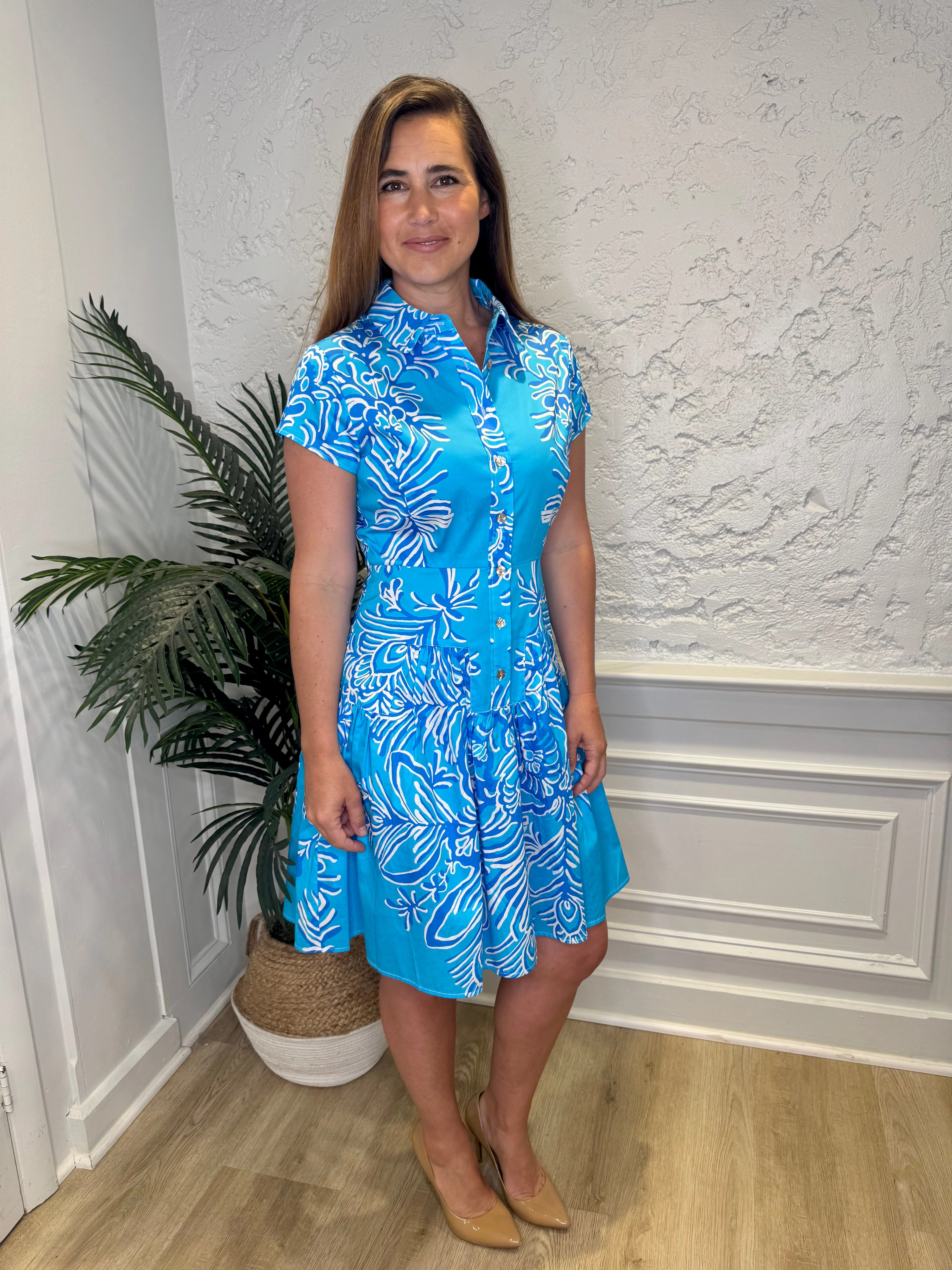 Patty Kim Colette Dress - Aqua Rococo