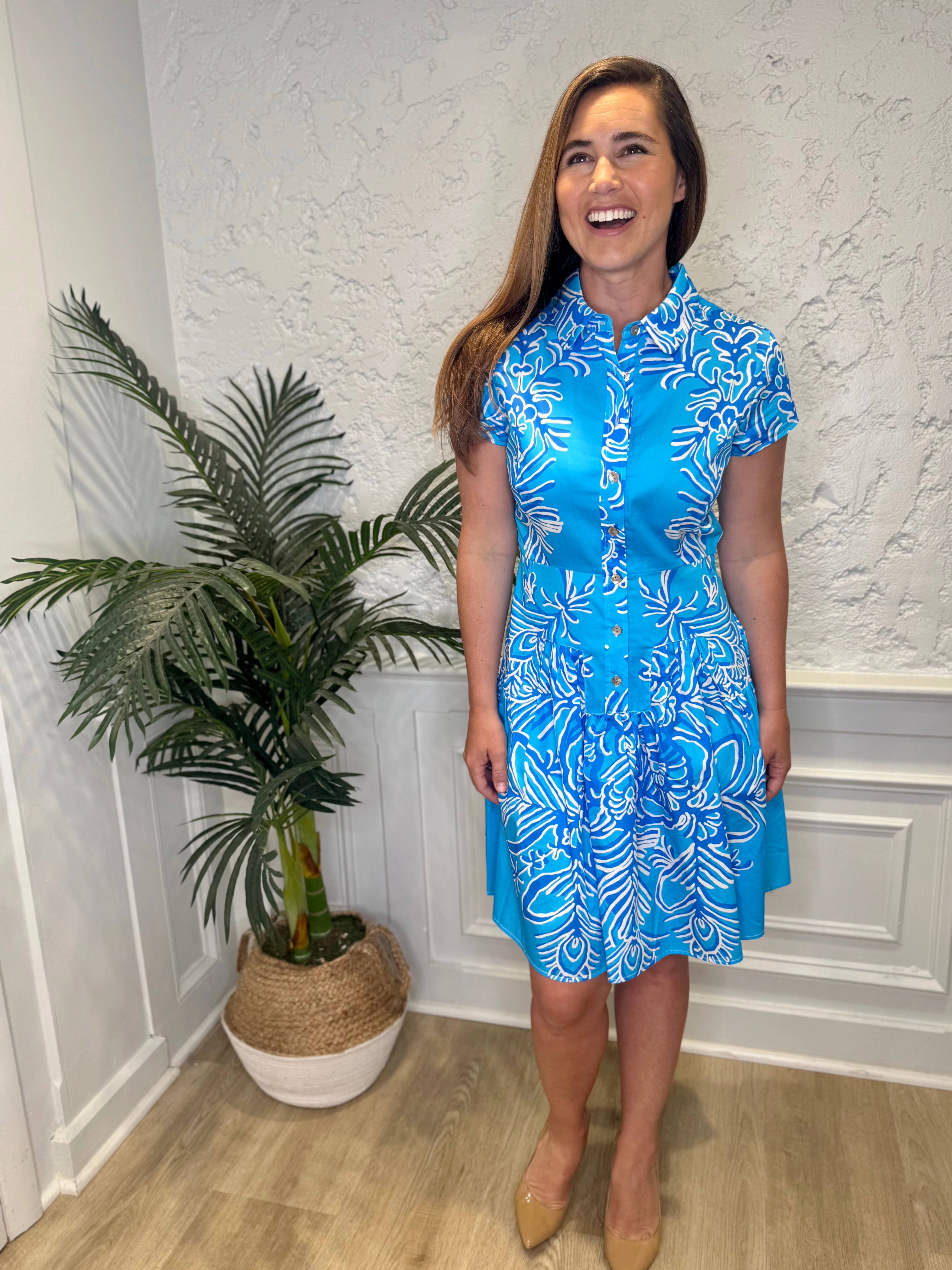 Patty Kim Colette Dress - Aqua Rococo
