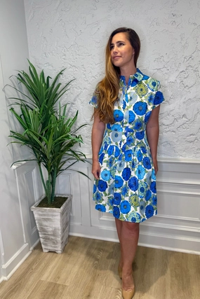 Patty Kim Collette Dress - Blue Zinnias summer dresses best deals