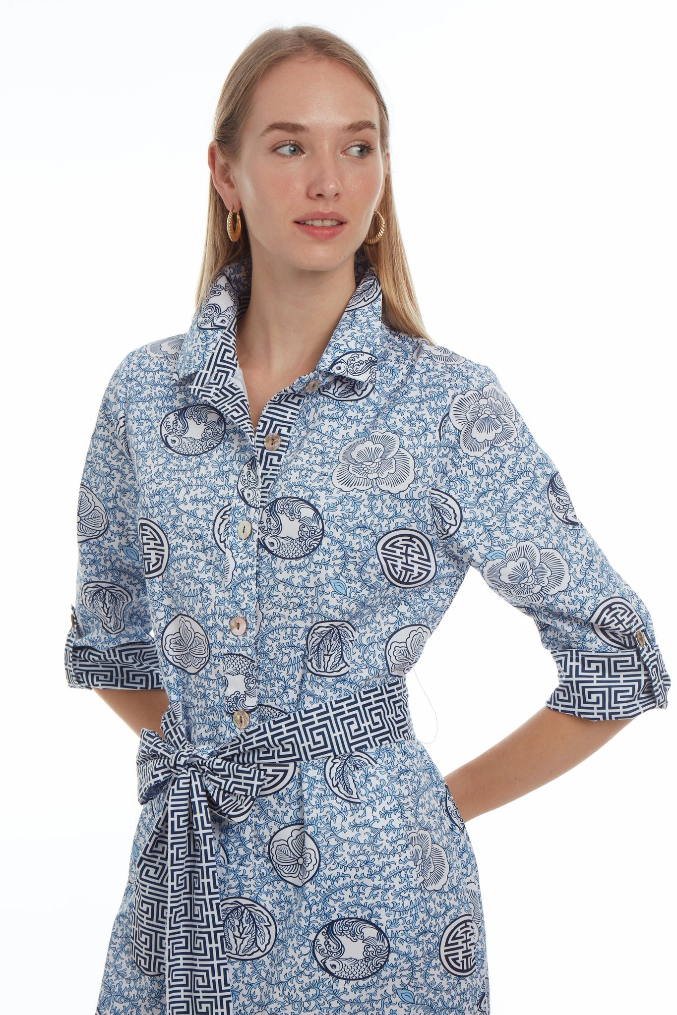 Patty Kim Essential Dress - Navy Medallion