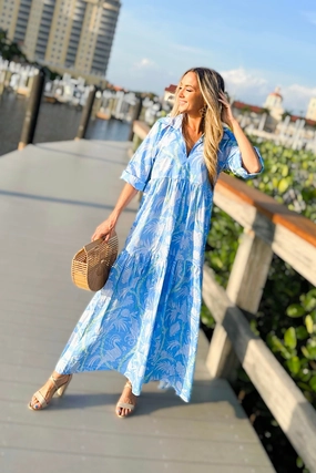 Patty Kim Marni Dress - Sky Peacock cheap womens dresses