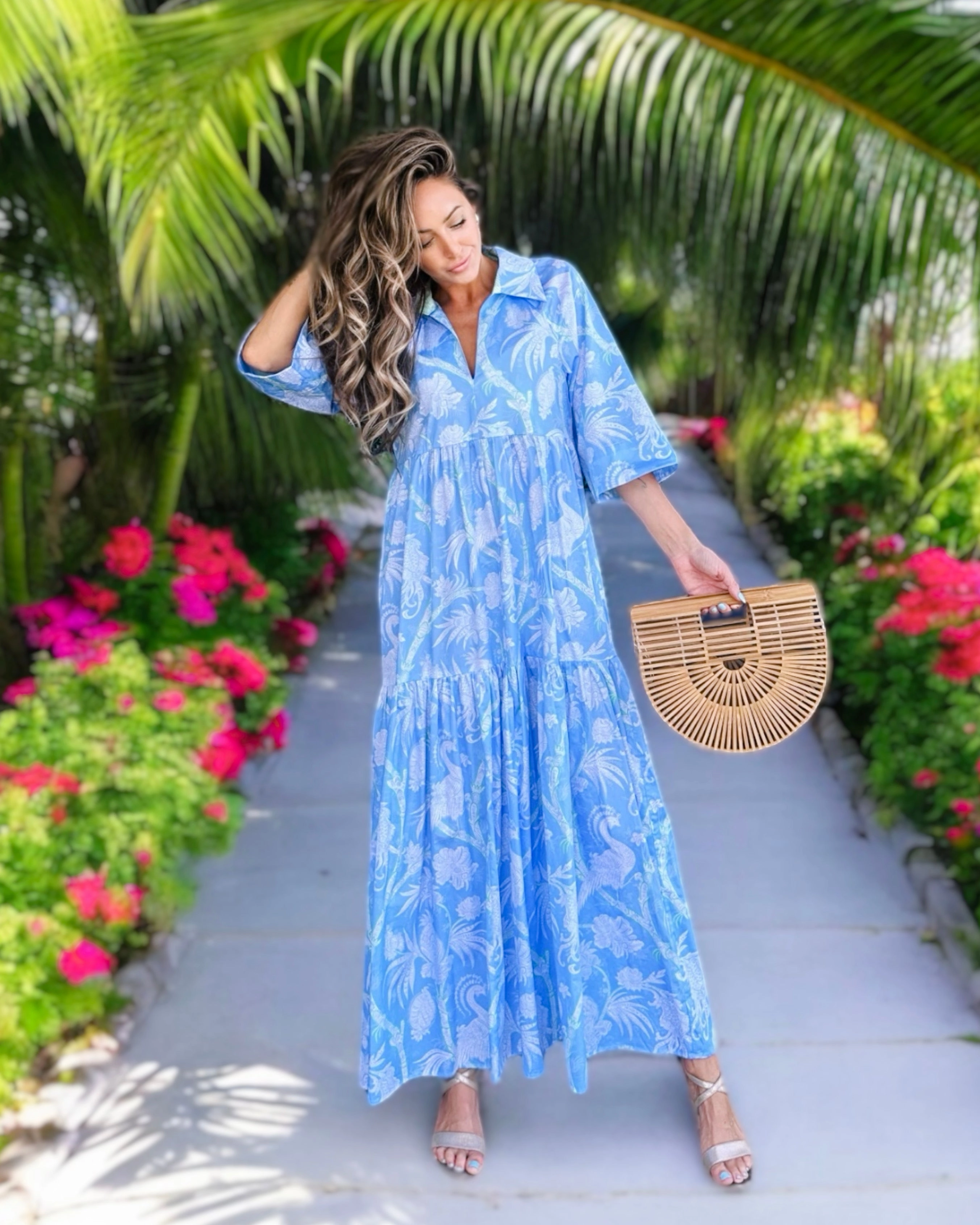 Patty Kim Marni Dress - Sky Peacock