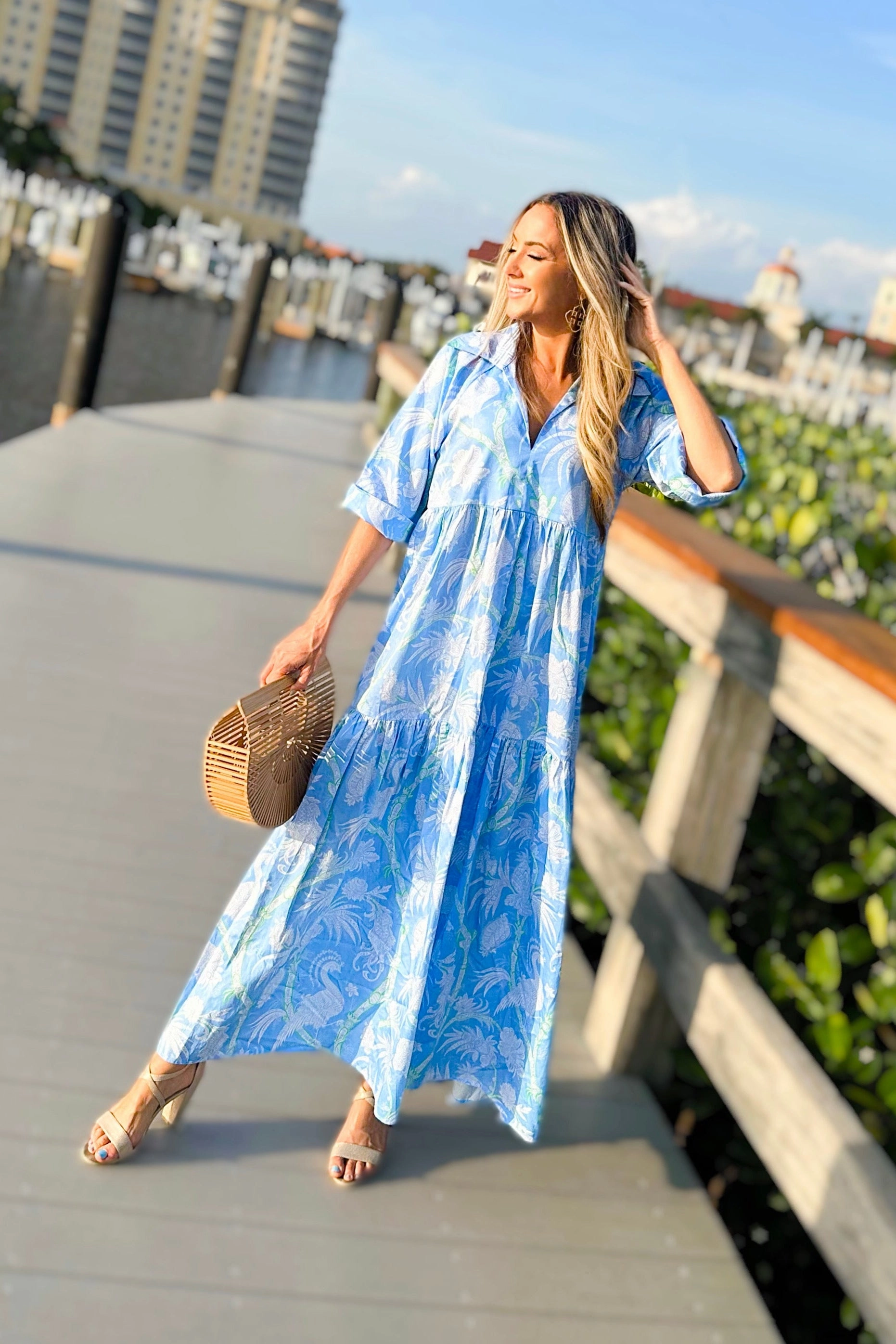 Patty Kim Marni Dress - Sky Peacock cheap womens dresses