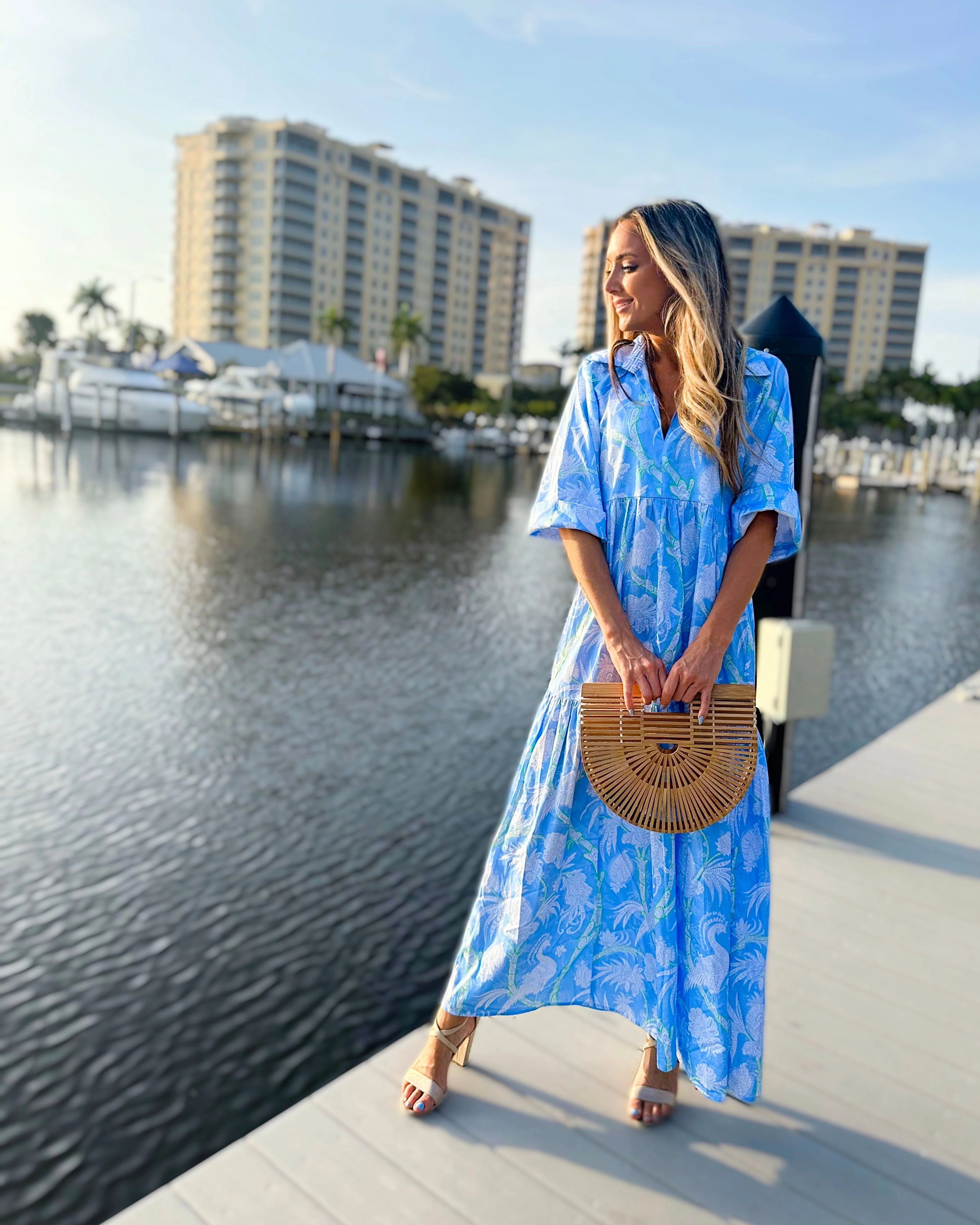 Patty Kim Marni Dress - Sky Peacock