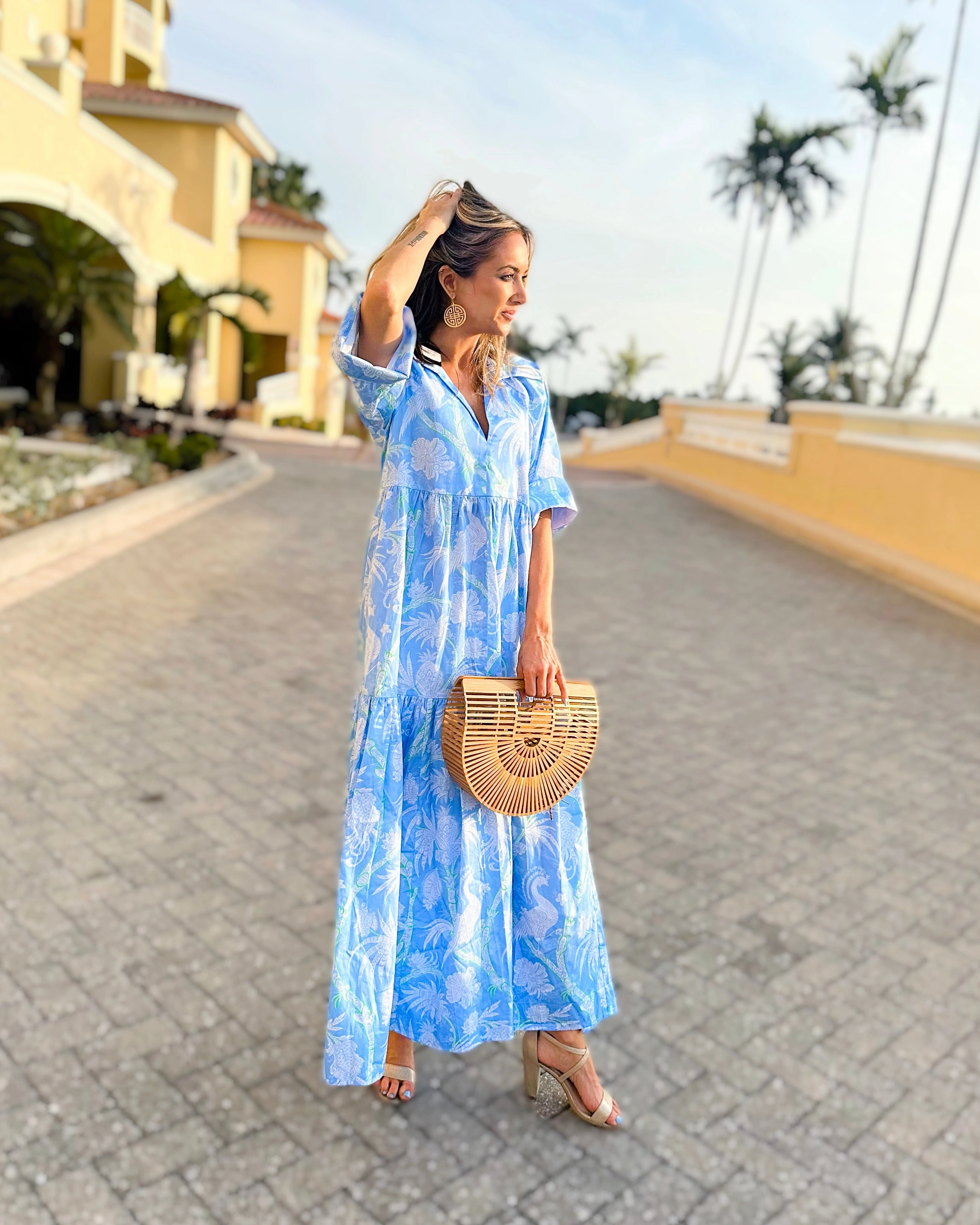 Patty Kim Marni Dress - Sky Peacock