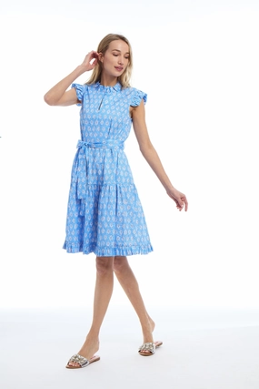 Patty Kim Megan Dress - Blue Foulards maxi dresses clearance