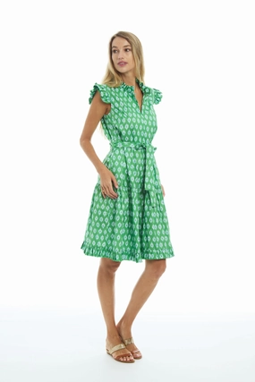 Patty Kim Megan Dress - Green Foulards maxi dresses clearance