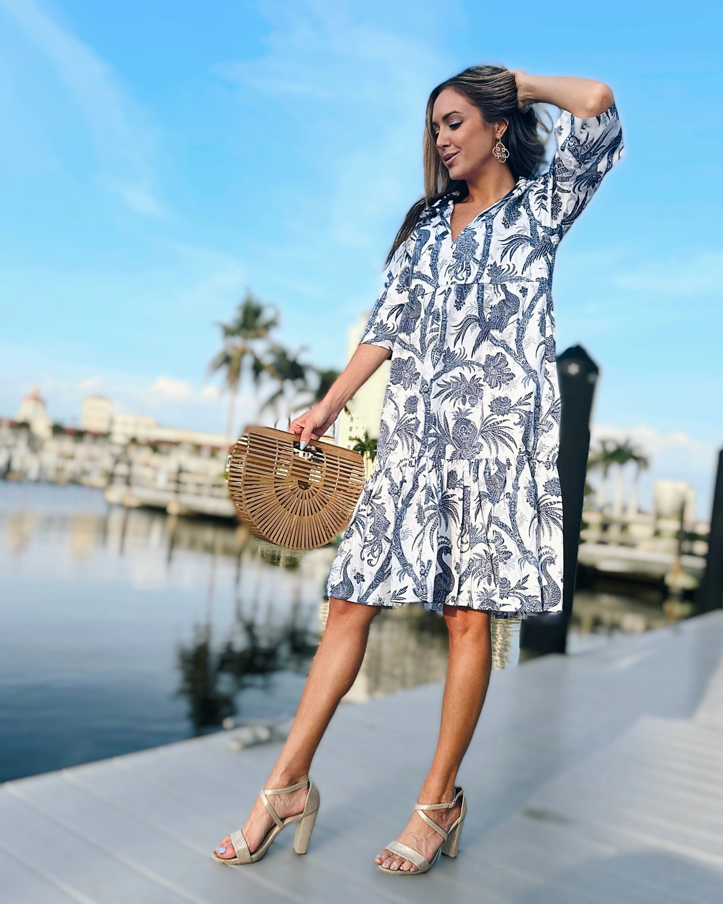 Patty Kim Rebecca Dress - Navy Peacock
