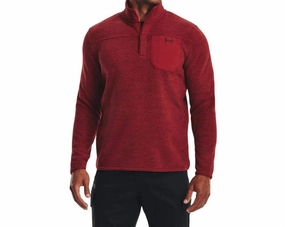 Pecialist Henley 2.0 Sweater In Red turtleneck sweaters sale
