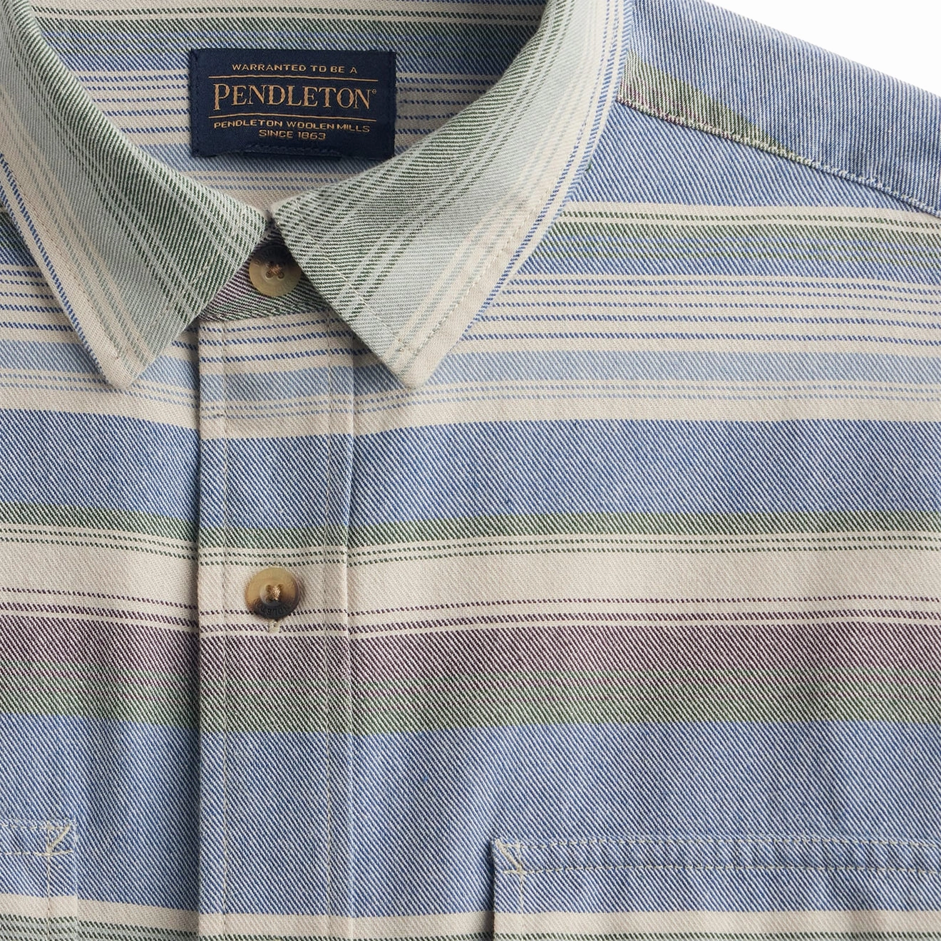 Pendleton Beach Shack Shirt Navy Stripe