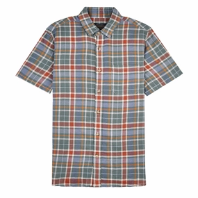 Pendleton Dawson Linen Shirt Green / Blue / Red Plaid mens tank tops best deals