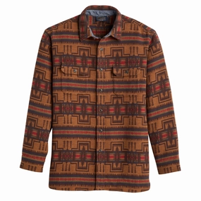 Pendleton Driftwood LS Shirt Harding Gold / Navy mens tank tops best deals