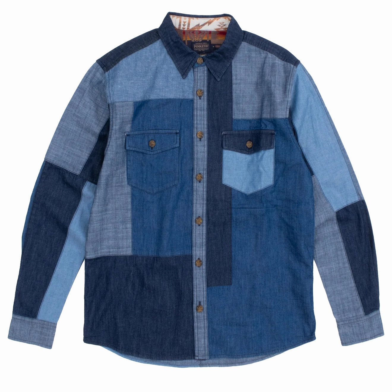 Pendleton La Pine Patchwork Shirt Blue / Multi mens tank tops best deals